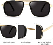 ÉÌƷͼƬ 5 | B0FDKZNCG9 | FEISEDY Retro Aviator Polarized Sunglasses For Women Men 70s Trendy B0292