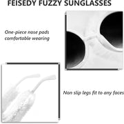 ÉÌƷͼƬ 55 | B09PN9V5N6 | FEISEDY Sunglasses Women Plush Fuzzy Soft Velvet Party Masquerade B2877