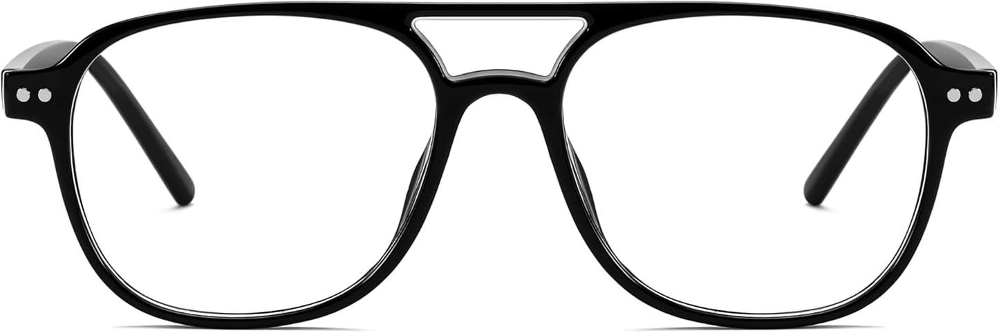商品图片 2 | B0CY2LFJP7 | FEISEDY Blue Light Blocking Glasses Women Men Square Computer Lightweight Pilot Glasses Anti Eyestrain & UV Glare B0141