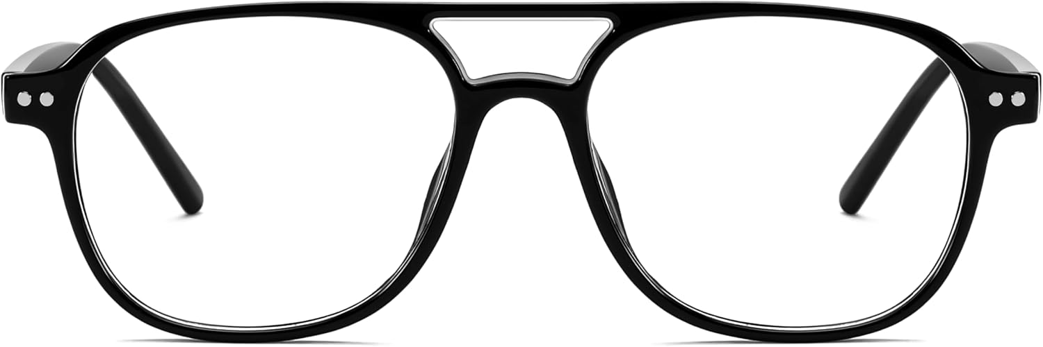 商品图片 2 | B0CY2LFJP7 | FEISEDY Blue Light Blocking Glasses Women Men Square Computer Lightweight Pilot Glasses Anti Eyestrain & UV Glare B0141