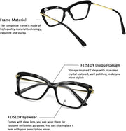ÉÌƷͼƬ 37 | B07FR6SSY6 | FEISEDY Cat Eye Glasses Frame Clear Lenses Lightweight Eyewear for Women B2440