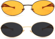 ÉÌƷͼƬ 23 | B0FH4FH8VH | FEISEDY Retro Oval Sunglasses Women Men - Gold Metal Chunky Frame, UV400 for Driving & Daily Wear B0312