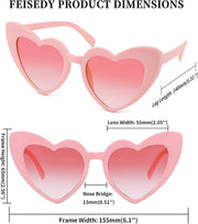 ÉÌƷͼƬ 13 | B08K4J65LX | FEISEDY Vintage Heart Shaped Sunglasses Women Stylish Love Eyeglasses B2421-P1