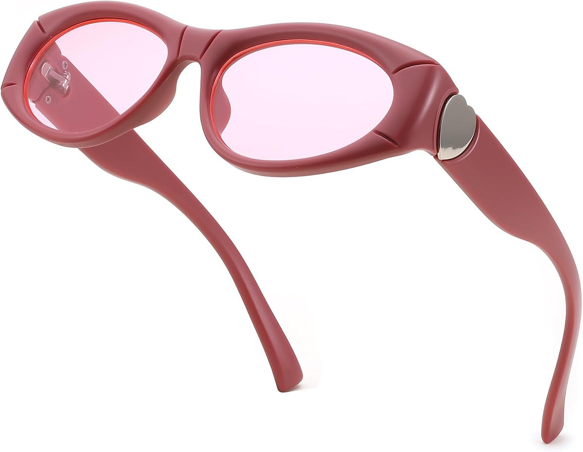ÉÌƷͼƬ 17 | B0DHWVFXXY | FEISEDY Retro Oval Sunglasses UV400 Protection Retro Y2K Sunglasses B0234