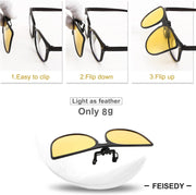 ÉÌƷͼƬ 11 | B093SYK6Y9 | FEISEDY Cat Eye Polarized Clip-On Sunglasses Men Women over Glasses Driving Outdoor B2764