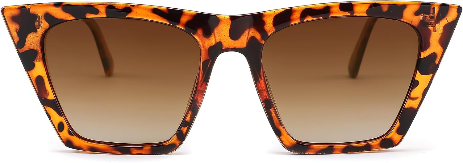 商品图片 2 | B0BY2ML713 | FEISEDY Vintage Square Polarized Cat Eye Sunglasses for Women Men Trendy Fashion Sunnies B2382