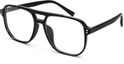 Black Frame / 54 Millimeters | B09MRQSSQC | FEISEDY Blue Light Glasses for Women Men Oversized Pilot Lightweight B2866