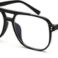 Black Frame / 54 Millimeters | B09MRQSSQC | FEISEDY Blue Light Glasses for Women Men Oversized Pilot Lightweight B2866