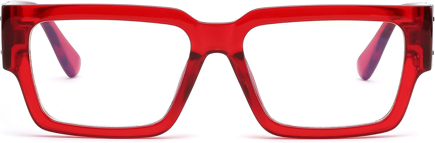 商品图片 29 | B0GQZ4LZK8 | FEISEDY Retro Trendy Rectangle Blue Light Glasses for Women Men B0365