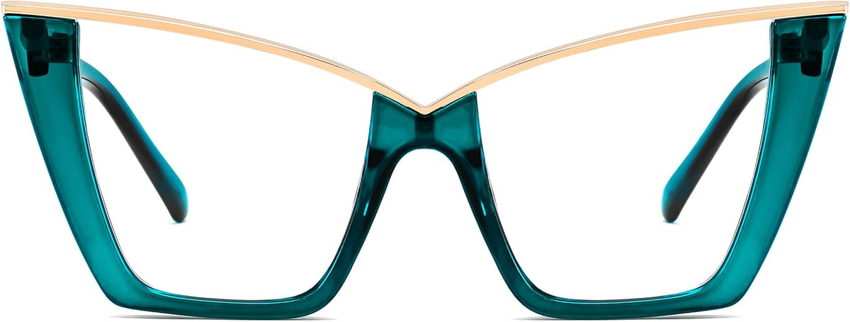 Transparent Blue / 50 Millimeters | B0H83RMBP6 | FEISEDY Fashion Cat Eye Blue Light Blocking Glasses for Women Fake Retro Eyeglasses Oversized Stylish Eyewear Frame B0240