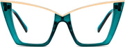 Transparent Blue / 50 Millimeters | B0H83RMBP6 | FEISEDY Fashion Cat Eye Blue Light Blocking Glasses for Women Fake Retro Eyeglasses Oversized Stylish Eyewear Frame B0240