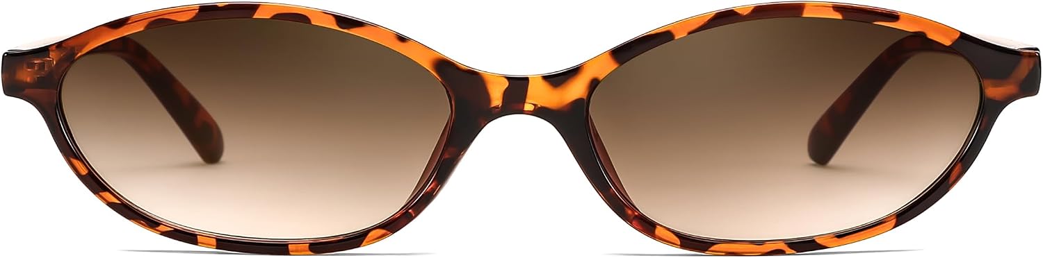 商品图片 15 | B0DMN6519L | FEISEDY Retro Oval Cat Eye Sunglasses for Women 90s Narrow Lightweight Shades Y2k Trendy Sunnies B0257