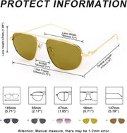 ÉÌƷͼƬ 35 | B09XDVK9DG | FEISEDY Retro Trendy Aviator Sunglasses Women Men 90s Small Vintage Glasses Stylish Gold Metal Oval Sunglasses B2906