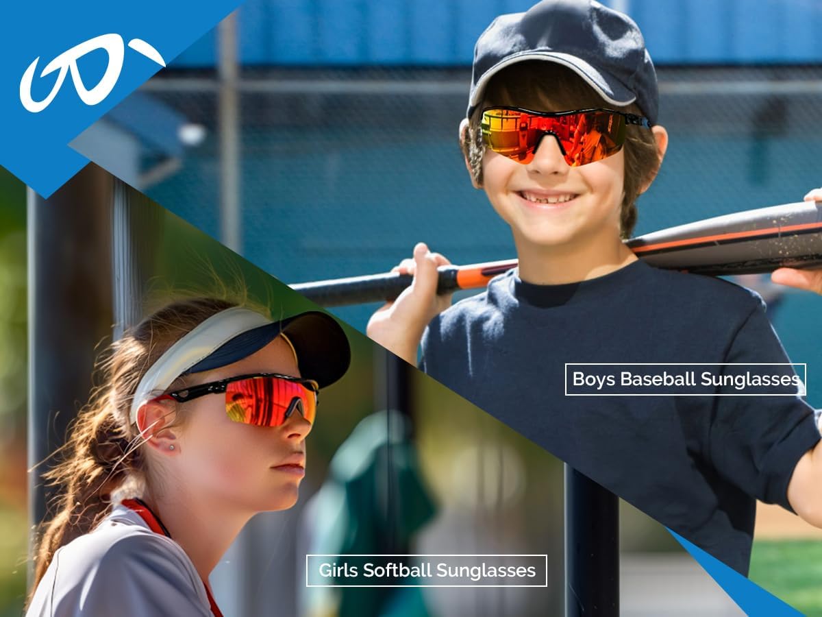 ÉÌƷͼƬ 52 | B07JZ18KMZ | FEISEDY Kids Polarized Sports Sunglasses, TR90 UV400 Baseball Cycling