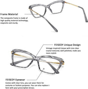 ÉÌƷͼƬ 10 | B07FR6SSY6 | FEISEDY Cat Eye Glasses Frame Clear Lenses Lightweight Eyewear for Women B2440