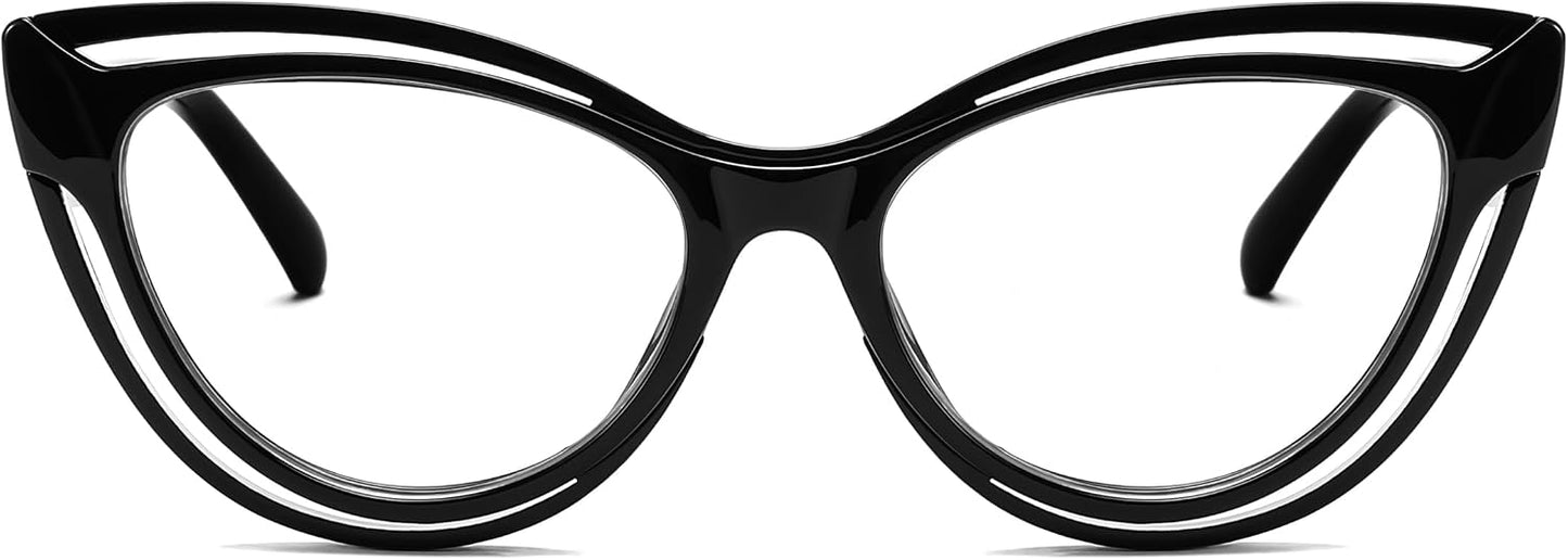 商品图片 2 | B0D56HXLGF | FEISEDY Blue Light Blocking Glasses Women Vintage Cat Eye Frame Anti Fatigue B0169