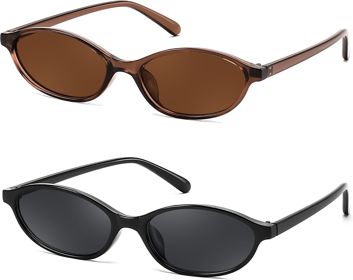 商品图片 47 | B0DMN6519L | FEISEDY Retro Oval Cat Eye Sunglasses for Women 90s Narrow Lightweight Shades Y2k Trendy Sunnies B0257