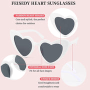 ÉÌƷͼƬ 28 | B08K4J65LX | FEISEDY Vintage Heart Shaped Sunglasses Women Stylish Love Eyeglasses B2421-P1