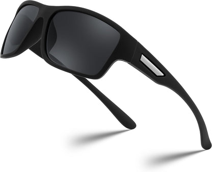Black / 3.0 x | B0FD3BZZ3L | FEISEDY Polarized Sunglasses Readers - UV400 Protection, Wrap Sports, Outdoor Reading Sunglasses - Fishing Driving B2379