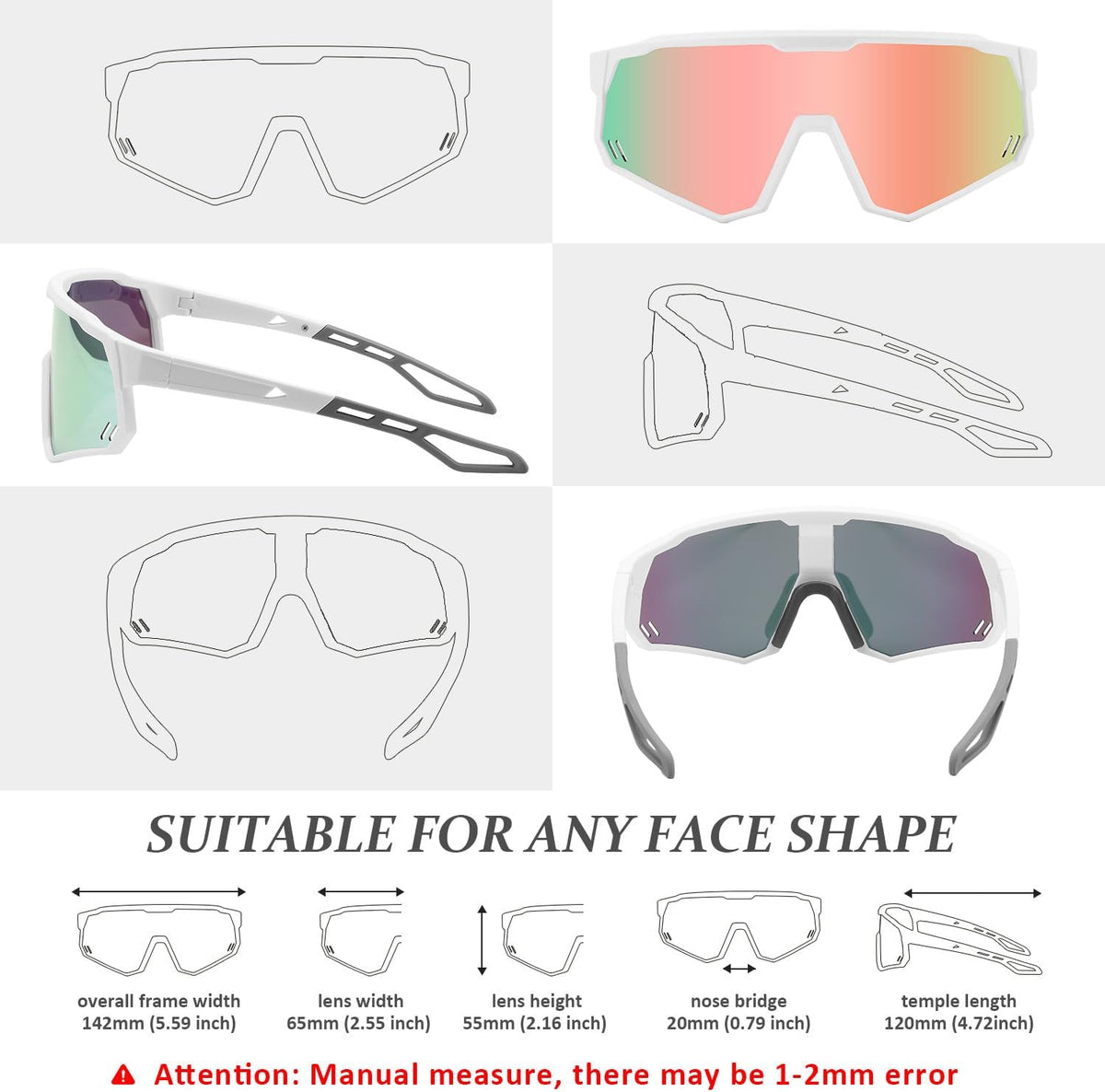 ÉÌƷͼƬ 11 | B0D78XVKSX | FEISEDY Polarized Cycling Glasses Sports Sunglasses, UV400 Protection Baseball Running Glasses for Men Women Youth B0180