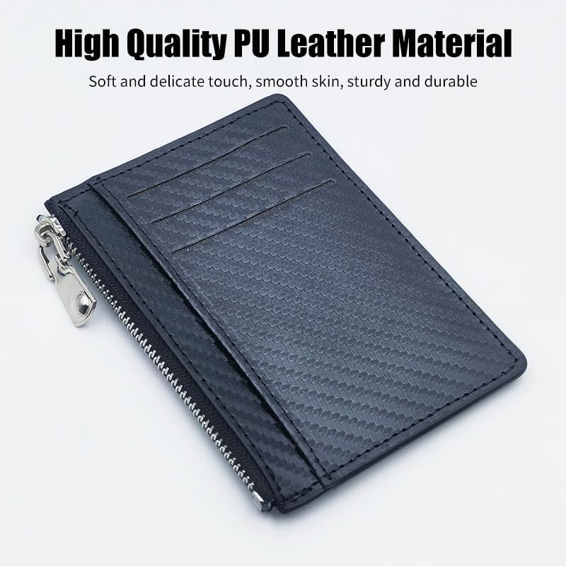 商品图片 4 | B0FNMJ3RMH | Wallet for Men – Fashion Plaid Design PU Leather Zippered Travel Wallets Card Bag, Mens Pocket with Spacious Card Slots