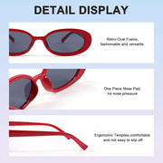 ÉÌƷͼƬ 5 | B09CPPH1XH | FEISEDY Retro 90s Oval Small Sunglasses Women Men Trendy Sunglasses Tinted Glasses B2801