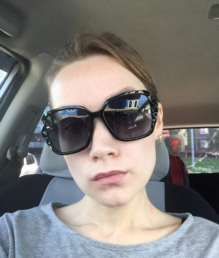 商品图片 78 | B079GT4RXH | FEISEDY Polarized Women Square Sunglasses Sparkling Composite Shiny Frame B2289