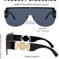 商品图片 5 | B095WNLFX1 | FEISEDY Fashion Oversized Sunglasses Women Trendy Designer One Piece Stylish UV400 Protection B2748