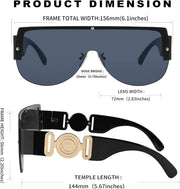 ÉÌƷͼƬ 5 | B095WNLFX1 | FEISEDY Fashion Oversized Sunglasses Women Trendy Designer One Piece Stylish UV400 Protection B2748