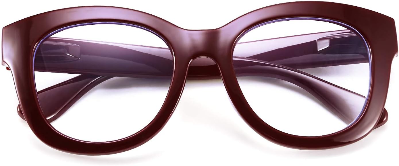 商品图片 2 | B082SVW71F | FEISEDY Retro Reading Glasses Thick Square Big Frame Blue Light Blocking Lens Anti Glare Digital Eyestrain B2534