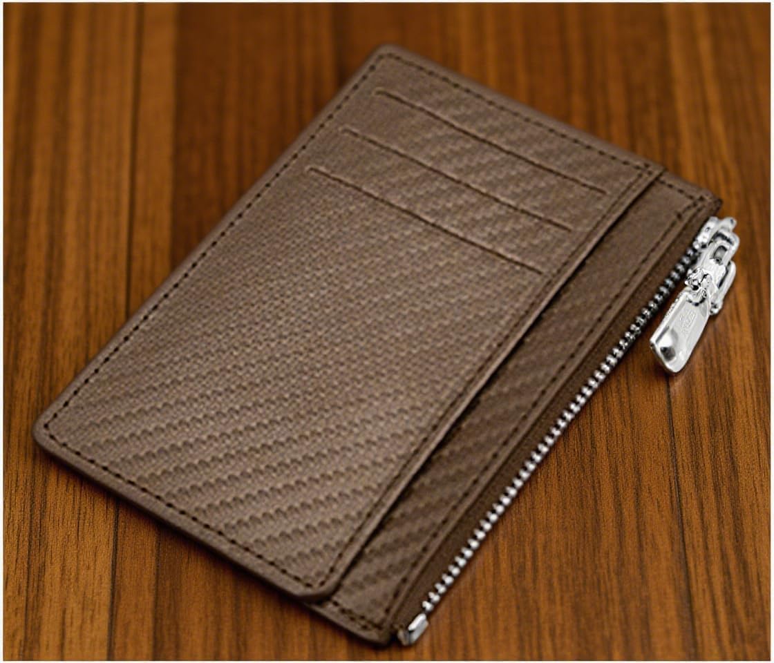Default Title | B0FNMJ3RMH | Wallet for Men – Fashion Plaid Design PU Leather Zippered Travel Wallets Card Bag, Mens Pocket with Spacious Card Slots