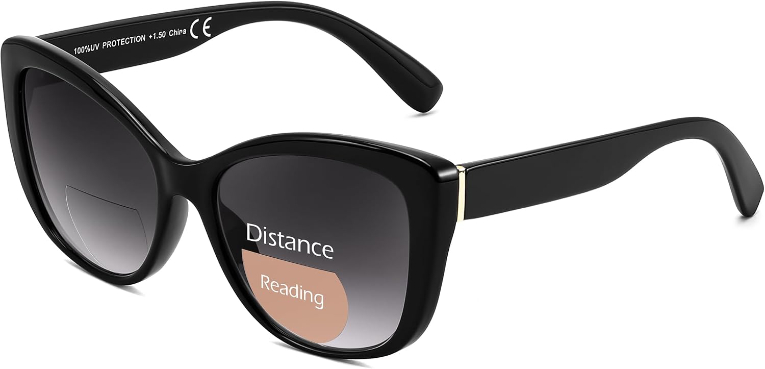 商品图片 7 | B0GSZX5N57 | FEISEDY Cat Eye Bifocal Sunglasses Reader for Women UV400 Protection B0352