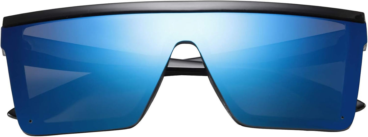 ÉÌƷͼƬ 113 | B09H6XXSDN | FEISEDY Oversized Sunglasses Mens Womens Flat Top Square Trendy Visor Shades UV400 B2470