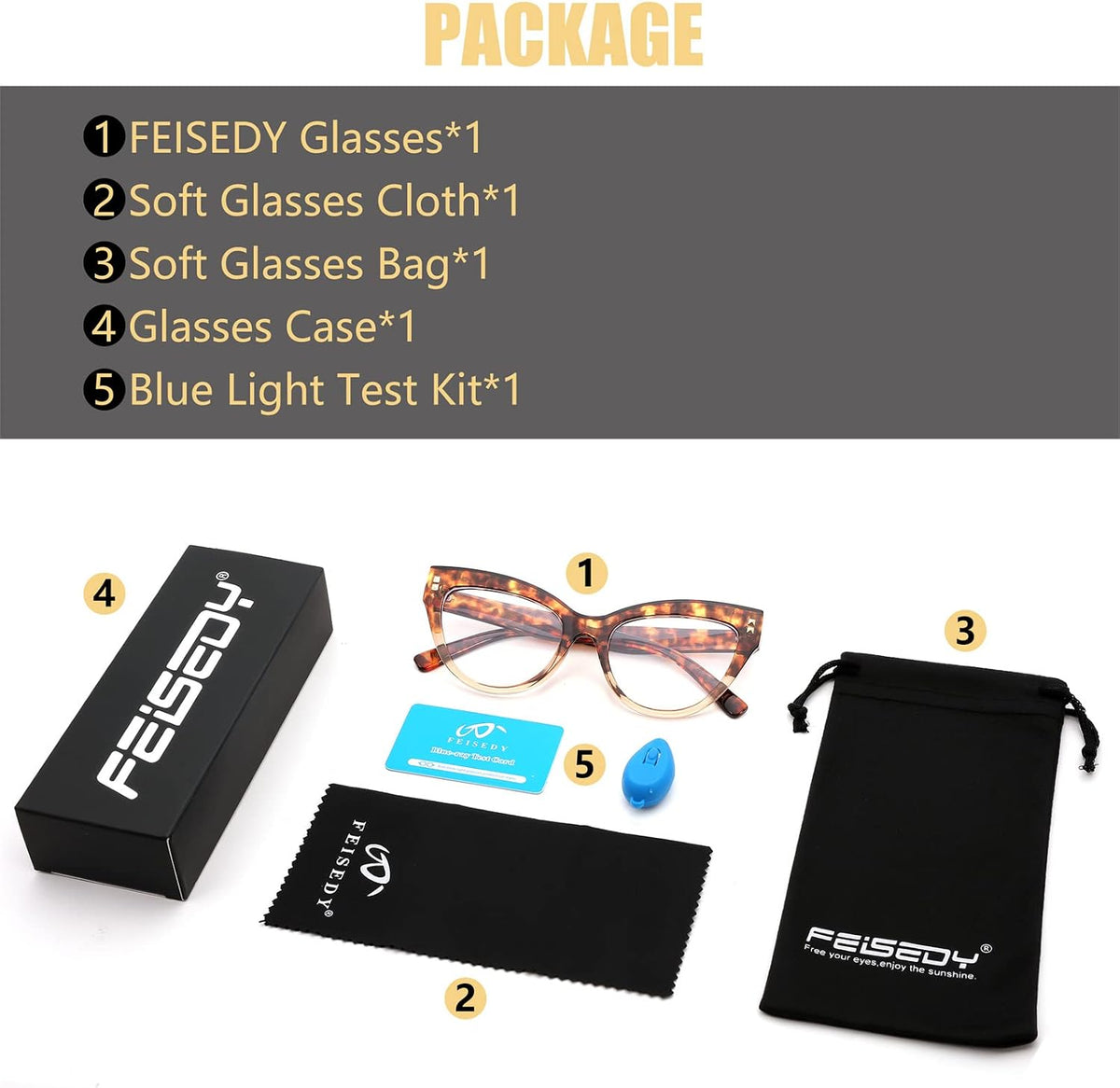 ÉÌƷͼƬ 13 | B0BB2D64DV | FEISEDY Women Oversized Blue Light Blocking Computer Glasses Fake Nerd Cat Eye Glasses Frame Anti Eyestrain B2323