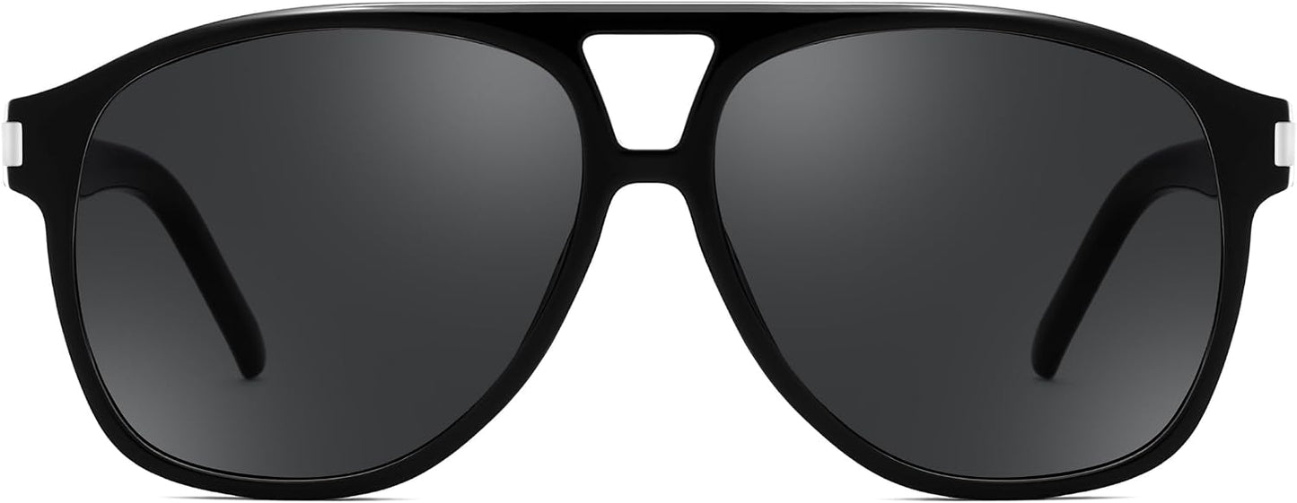 商品图片 35 | B0GXMV1N2N | FEISEDY Retro Aviator Sunglasses for Women Men Square Sunnies 70s Pilot Style Lightweight UV400 Shades B0421