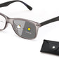 Matte Transparent Dark Gray / 53 Millimeters | B0GKNC2NRR | FEISEDY Blue Light Blocking Photochromic Glasses UV400 Protection B1264