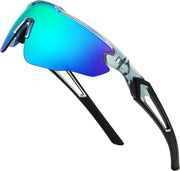 001transparent Grey/Green Mirror / 80 Millimeters | B0C3VX5FDK | FEISEDY Youth Sport Polarized Sunglasses for 8-16 Cycling Running Driving Baseball Goggles Glasses B0011