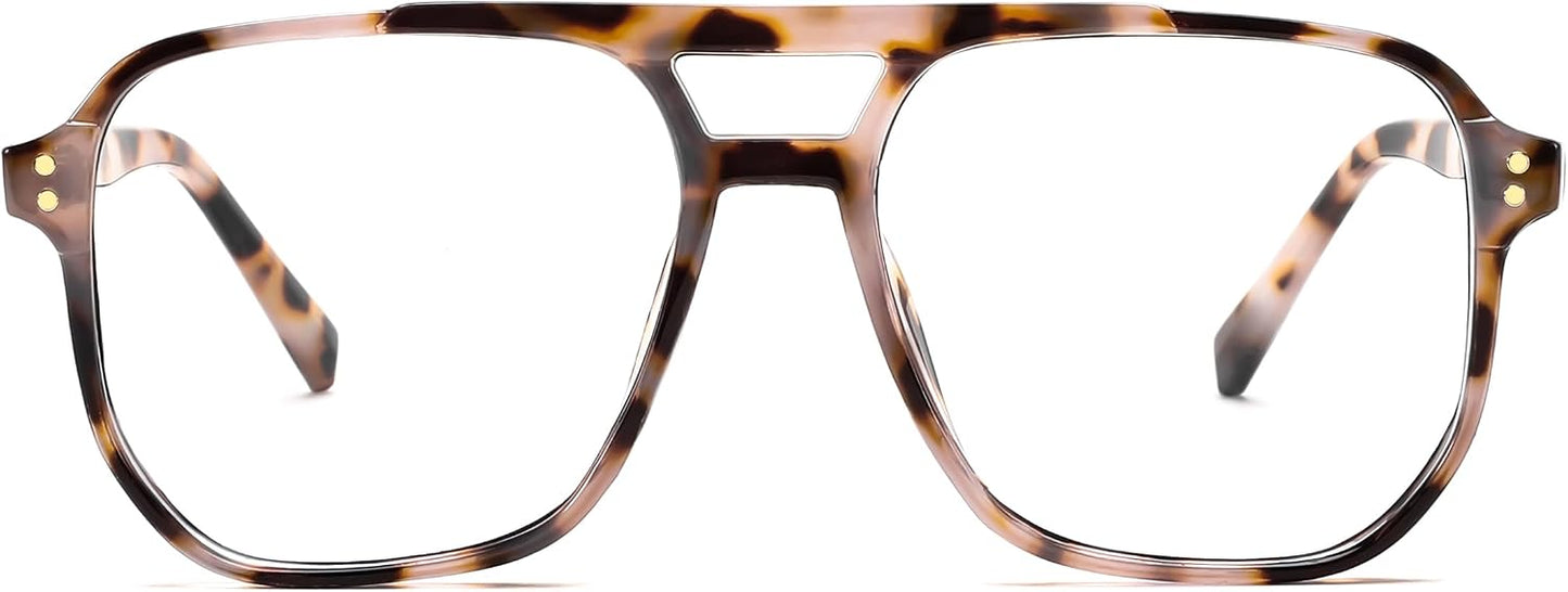 商品图片 70 | B0C6ZZXZ3F | FEISEDY Blue Light Glasses for Women Men Oversized Pilot Lightweight B2866