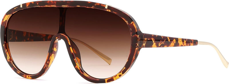 Leopard / 65 Millimeters | B085PPHWTZ | FEISEDY Retro Oversized Sunglasses Women Men One Piece Frame B2580