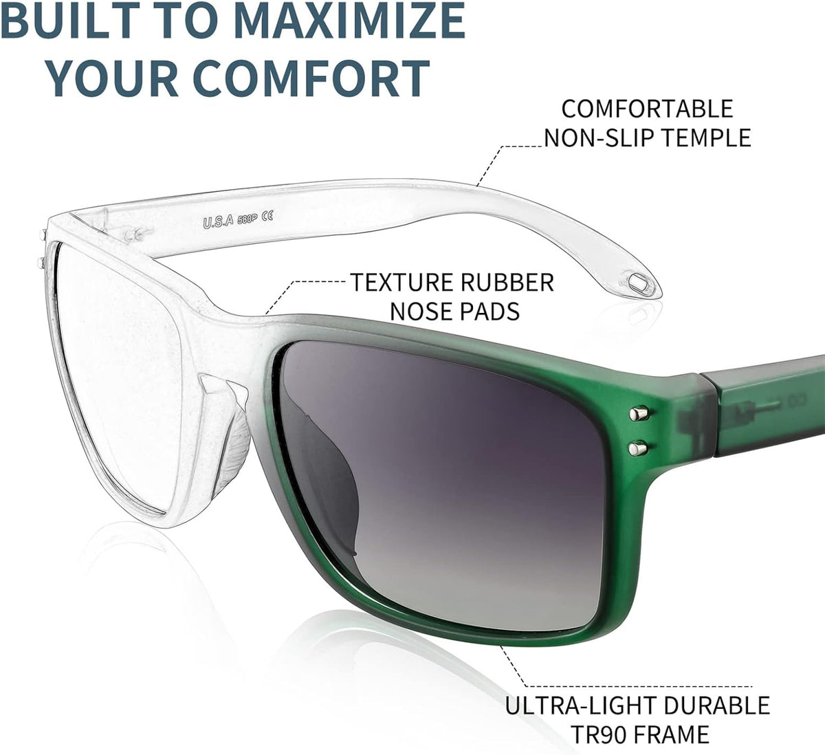 ÉÌƷͼƬ 19 | B09P11P3PC | FEISEDY Polarized Sports Sunglasses for Men Women, Classic Fishing Driving Cycling Goggles, UV400 Protection B2234