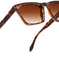 Leopard/Brown / 52 Millimeters | B0FHCH4SY8 | FEISEDY Trendy Square Polarized Sunglasses For Men Women Thick Frame B0294