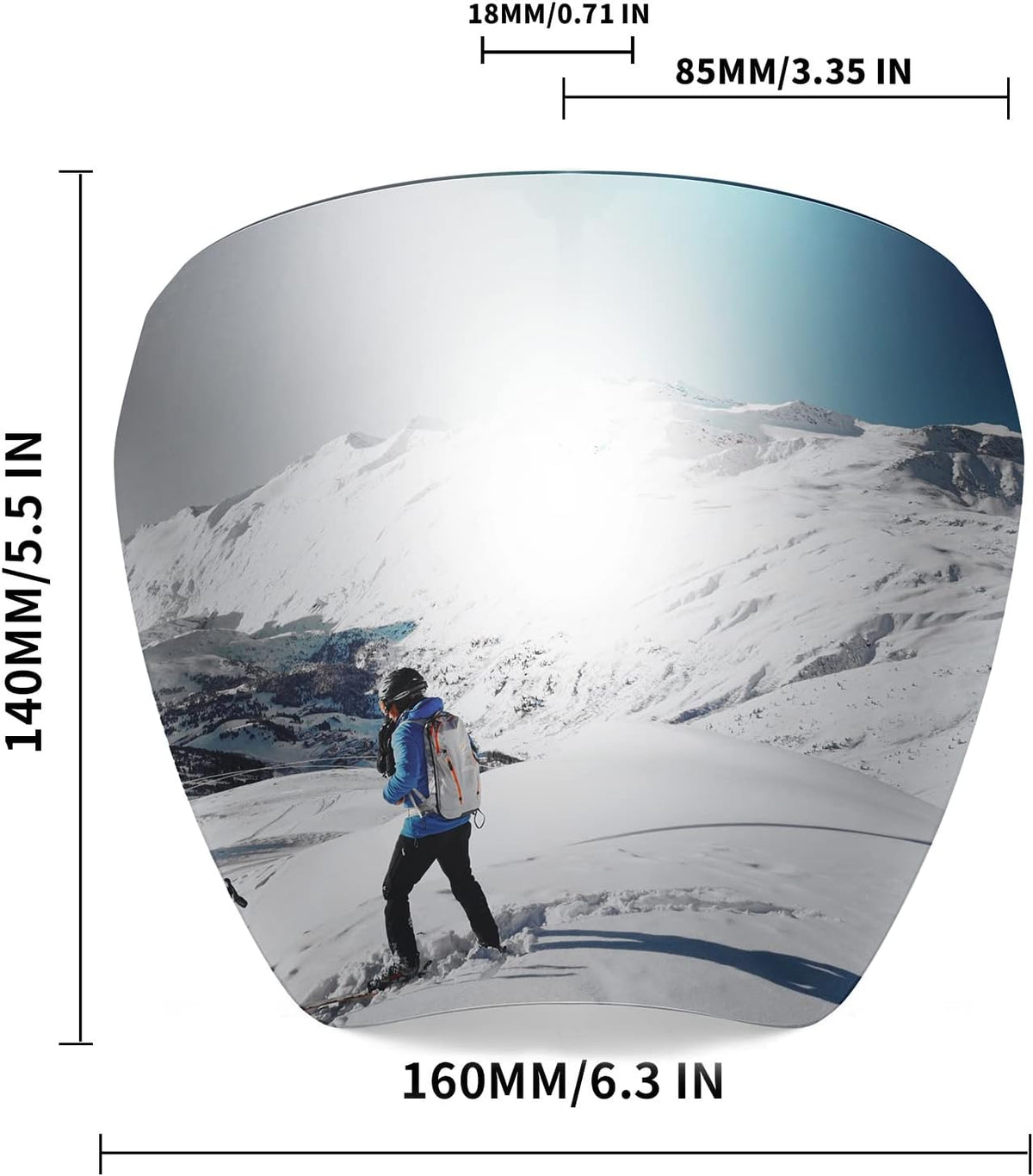 商品图片 51 | B097Y3FQJJ | FEISEDY Full Face Shield Sunglasses – Anti-Fog UV400 Mirror Visor