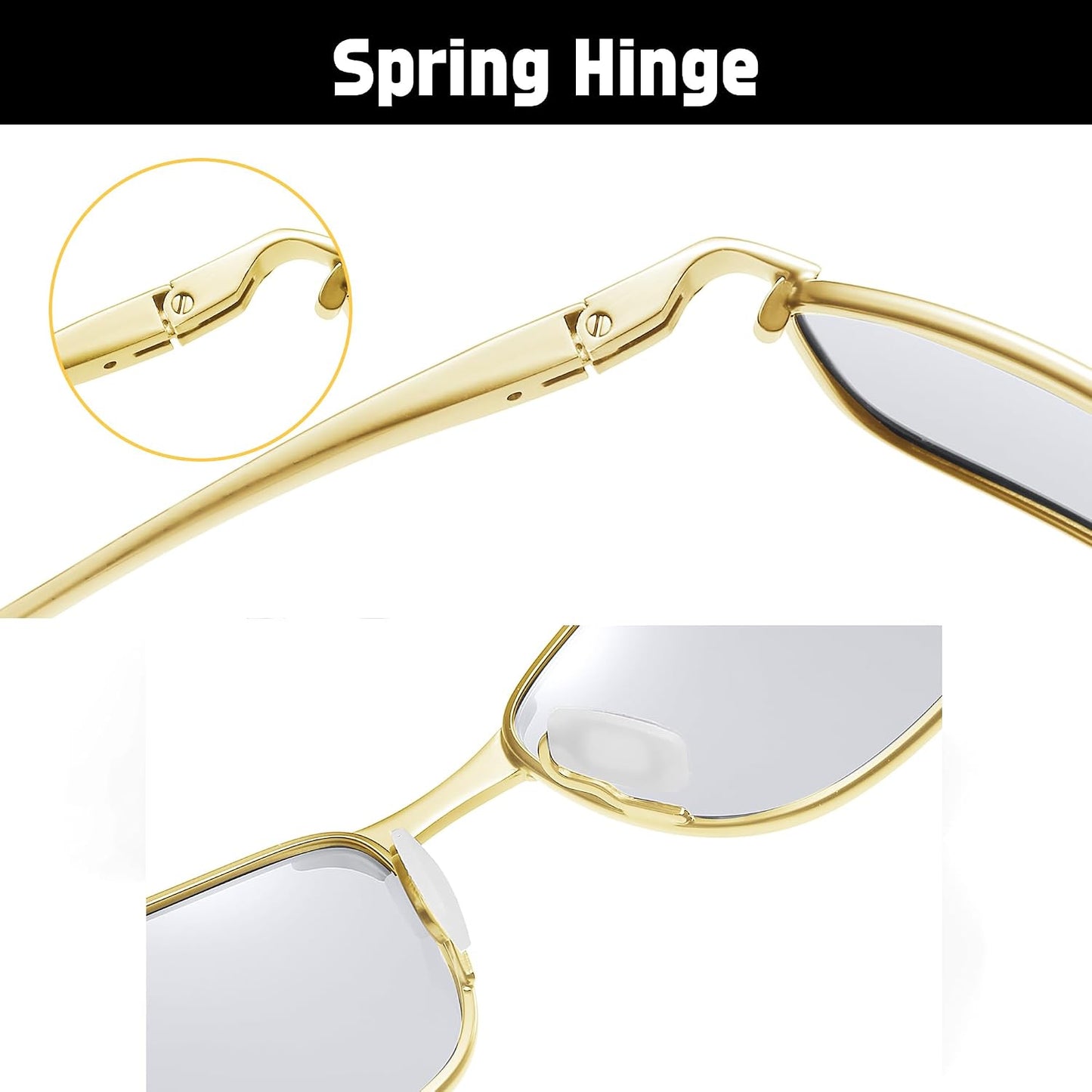 商品图片 40 | B07GSRV2H5 | FEISEDY Rectangle Polarized Square Sunglasses for Men Women B2444
