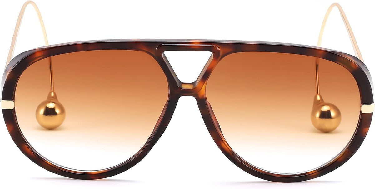 ÉÌƷͼƬ 13 | B0F8N8W8JM | FEISEDY Oversized Aviator Sunglasses With Earring Design for Women Large Big Frame Luxury Designer Shades for Ladies B0296