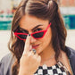商品图片 88 | B079KYQYT3 | FEISEDY Small Cat Eye Sunglasses Vintage Square Shade Women Eyewear B2291