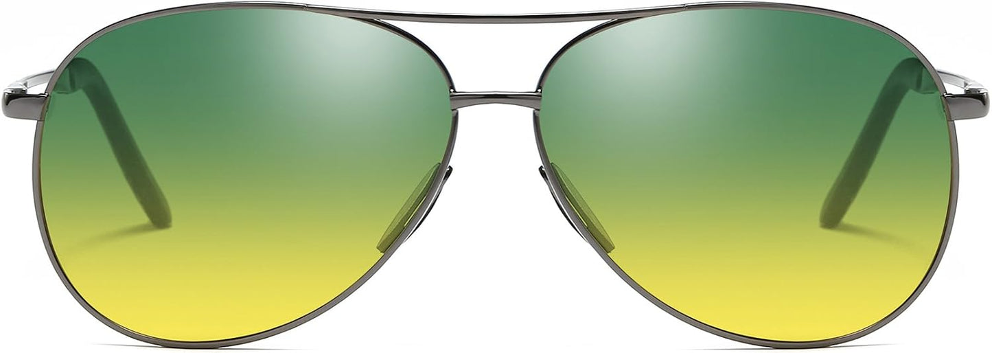 商品图片 3 | B07BDGXB1X | FEISEDY Night Driving Glasses Night Vision Aviator Anti Glare Eyewear for Men Women B2294