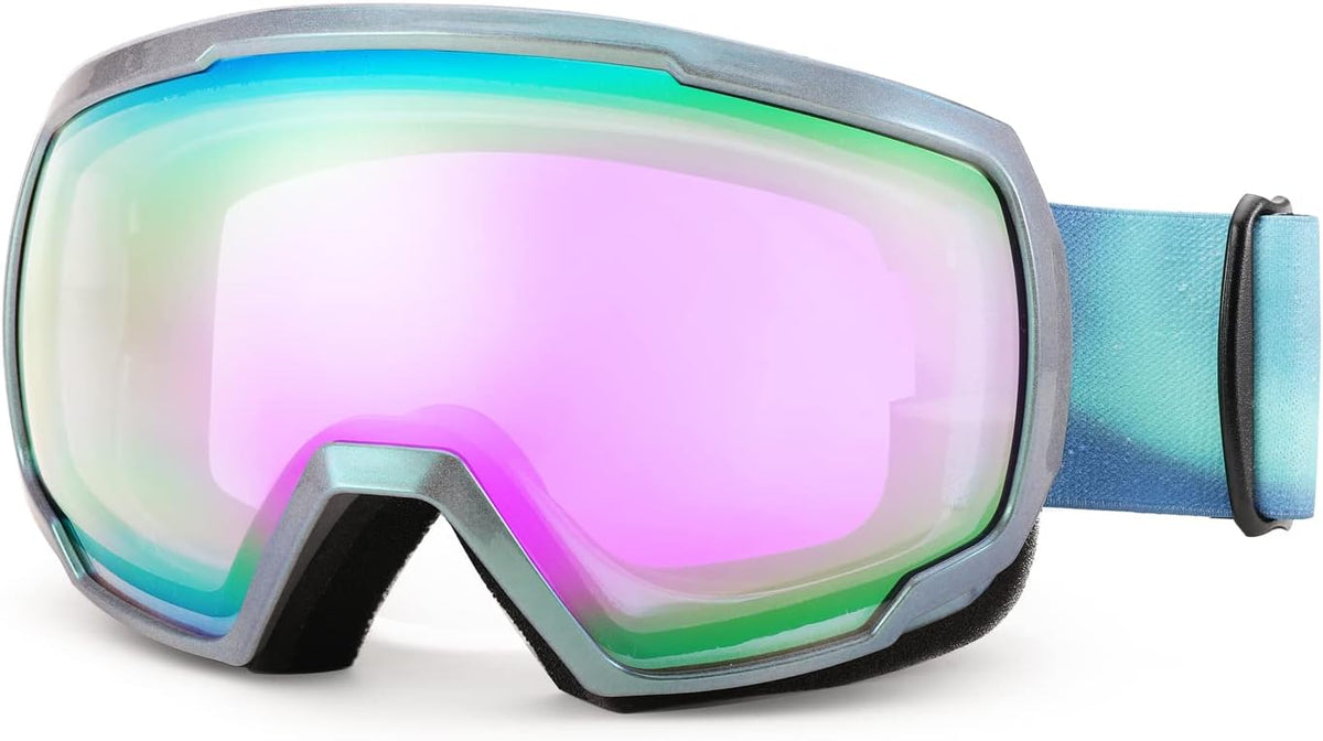商品图片 12 | B0GHRB6WCQ | FEISEDY Ski Goggles, OTG Snow Sport Goggles for Adult Youth, Anti-Fog UV400 Protection Bendable Dual-Lenses B2961