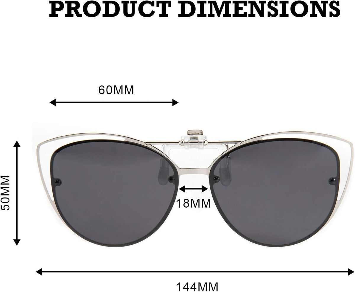 ÉÌƷͼƬ 5 | B08JBZ13MB | FEISEDY Polarized Cat Eye Flip Up Clips On Sunglasses Women Men B2670