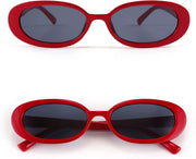ÉÌƷͼƬ 3 | B09CPPH1XH | FEISEDY Retro 90s Oval Small Sunglasses Women Men Trendy Sunglasses Tinted Glasses B2801