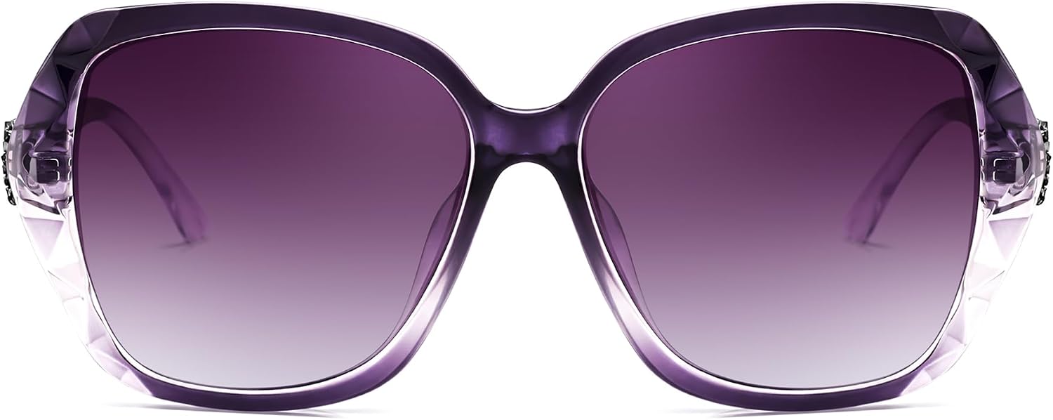 商品图片 27 | B079GT4RXH | FEISEDY Polarized Women Square Sunglasses Sparkling Composite Shiny Frame B2289